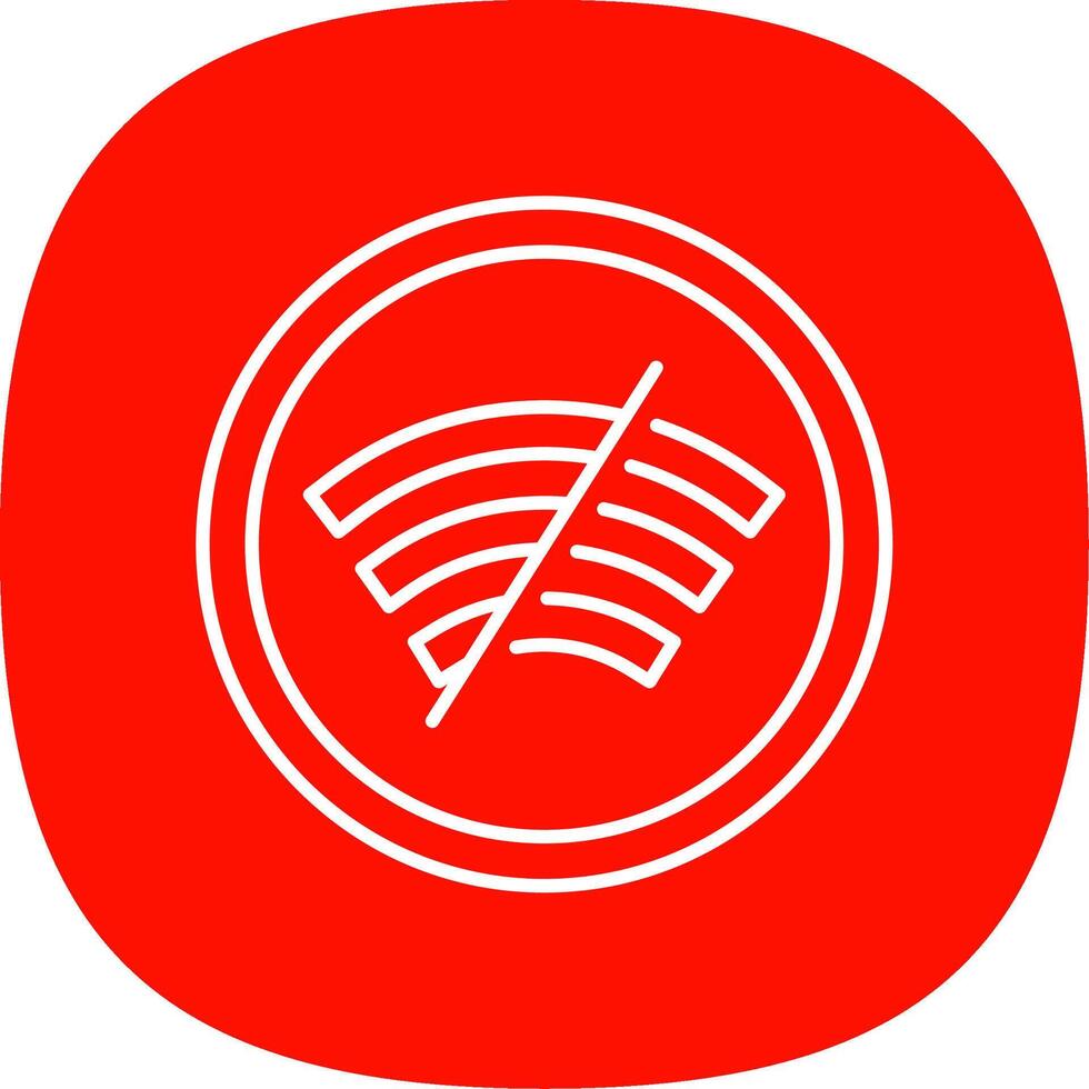 Disconnected Line Curve Icon vector