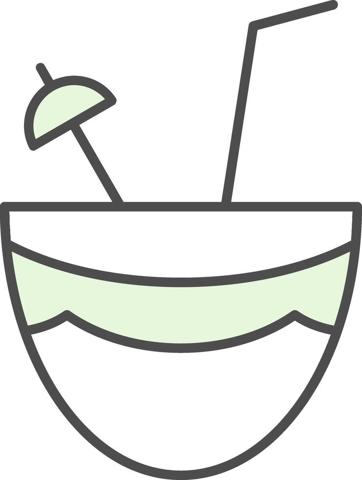 Coconut Fillay Icon vector