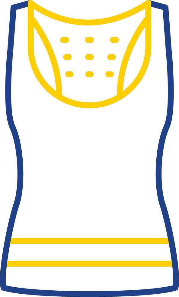 Tank Top Line Two Color Icon vector