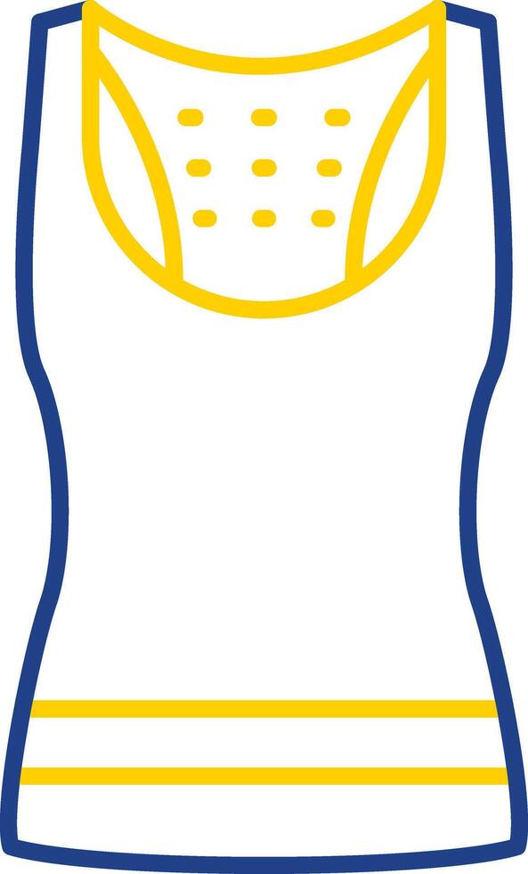 Tank Top Line Two Color Icon vector