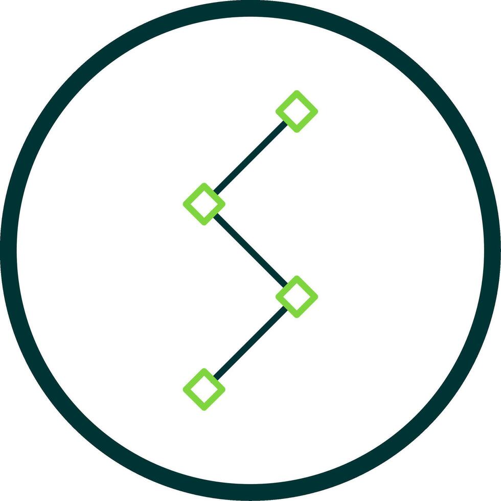Path Line Circle Icon vector