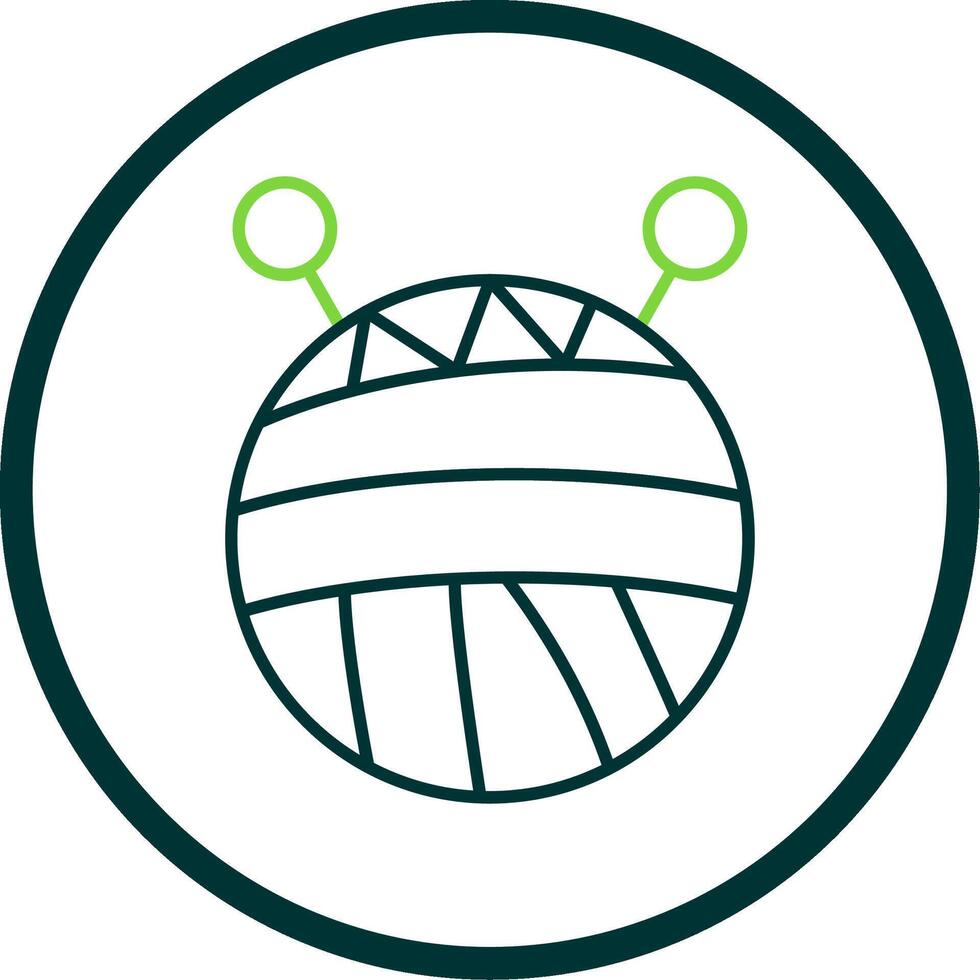 Wool Line Circle Icon vector