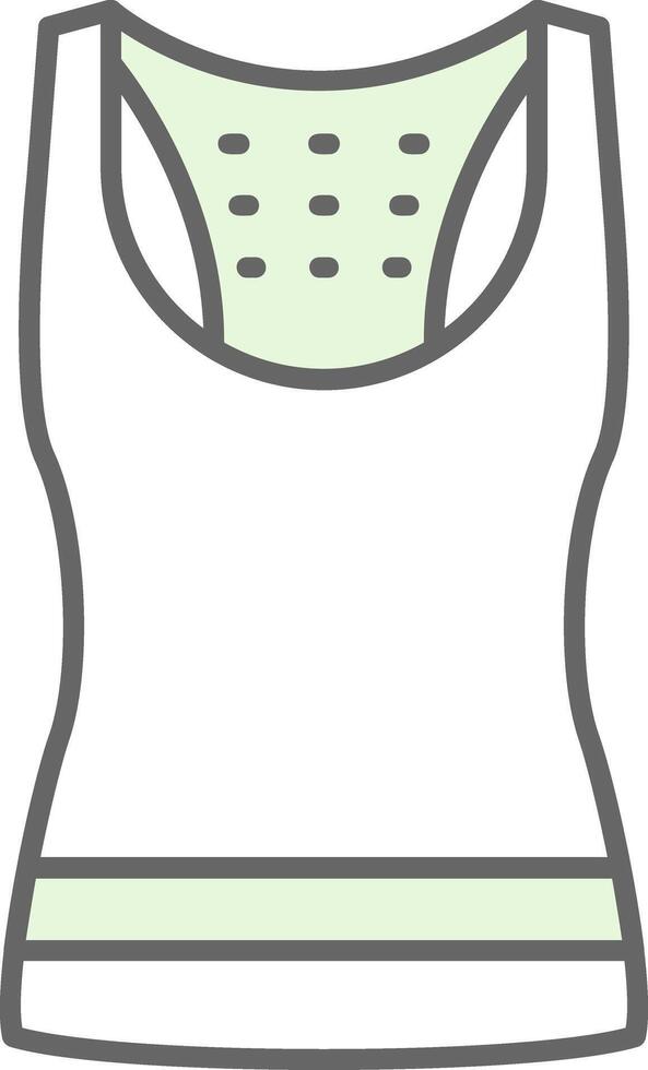 Tank Top Fillay Icon vector