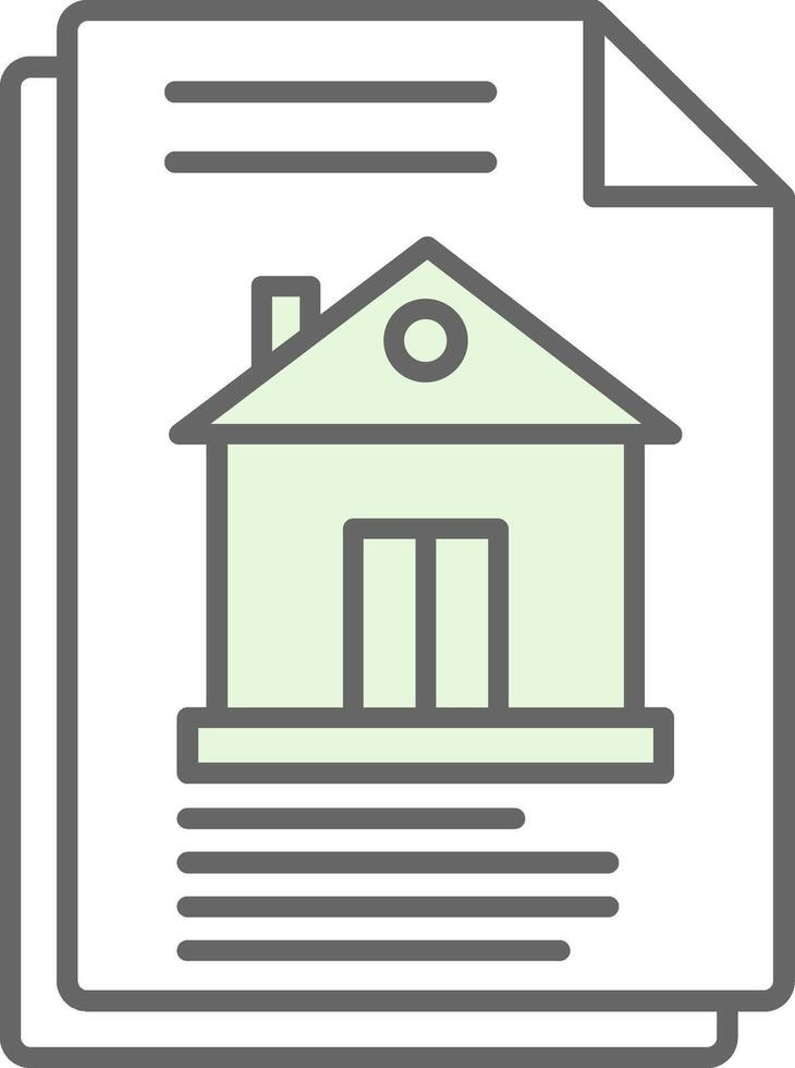 Property Document Fillay Icon vector