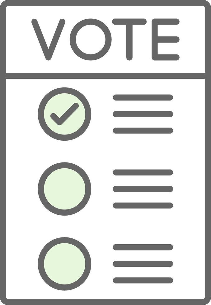Number of vote Fillay Icon vector