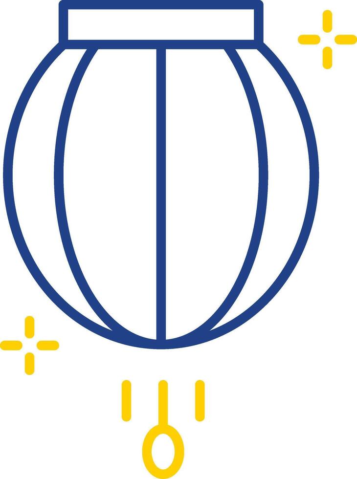 Lantern Line Two Color Icon vector