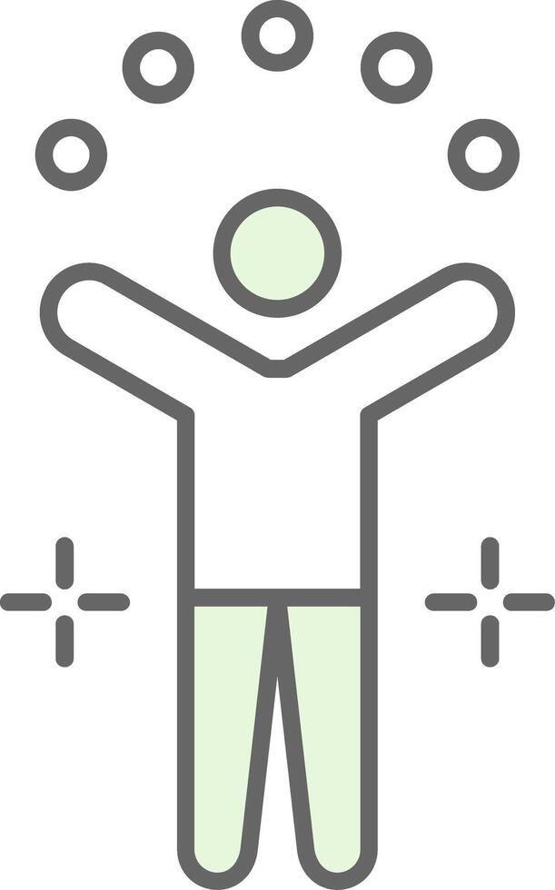 Juggling Ball Fillay Icon vector