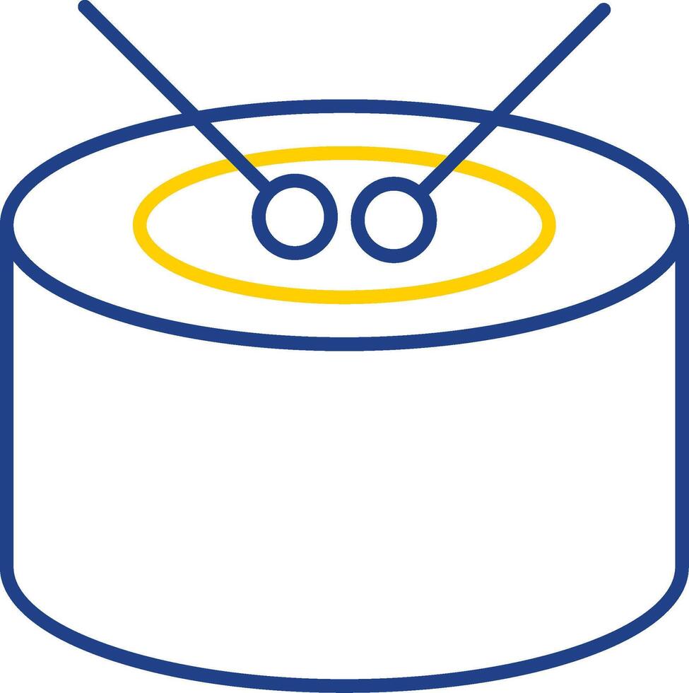 Drum Line Two Color Icon vector