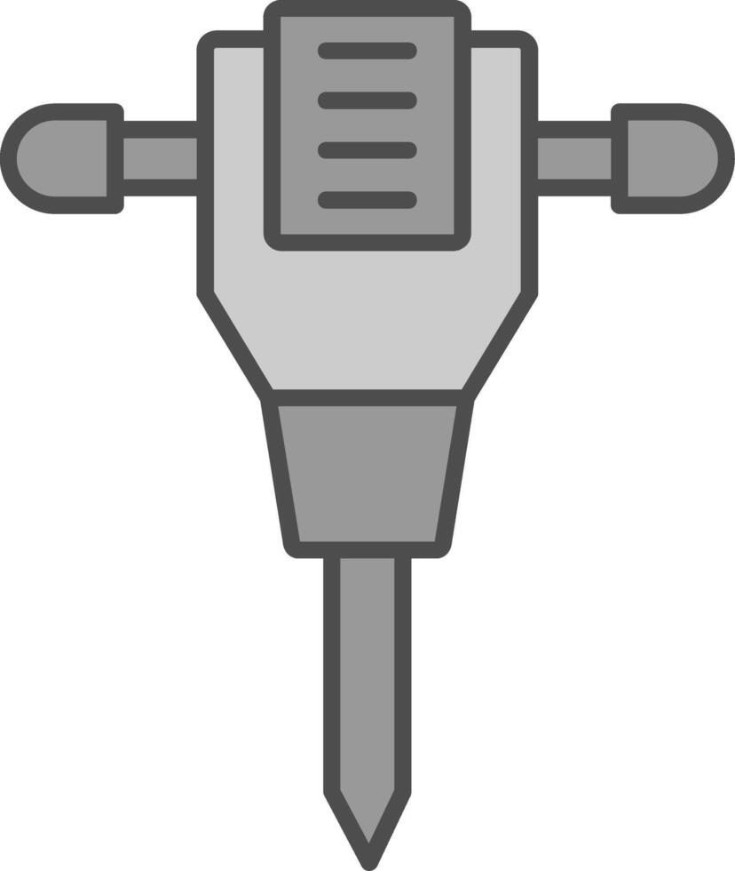 Jack Hammer Fillay Icon vector