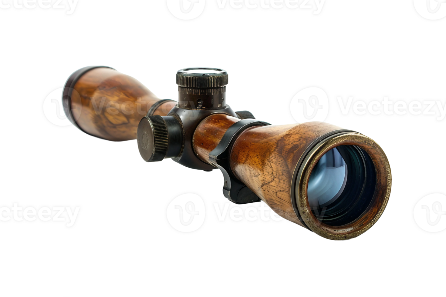 Military Rifle Scope On Transparent Background. png