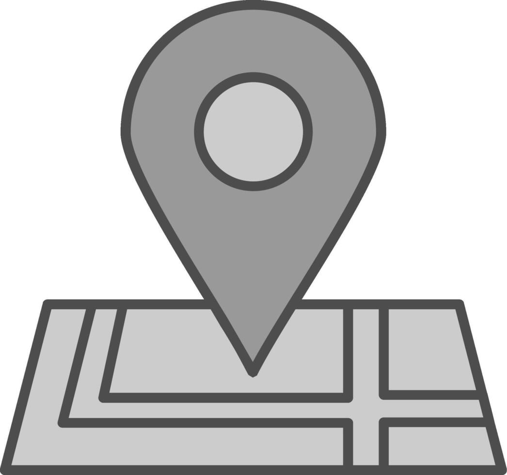 Map Fillay Icon vector