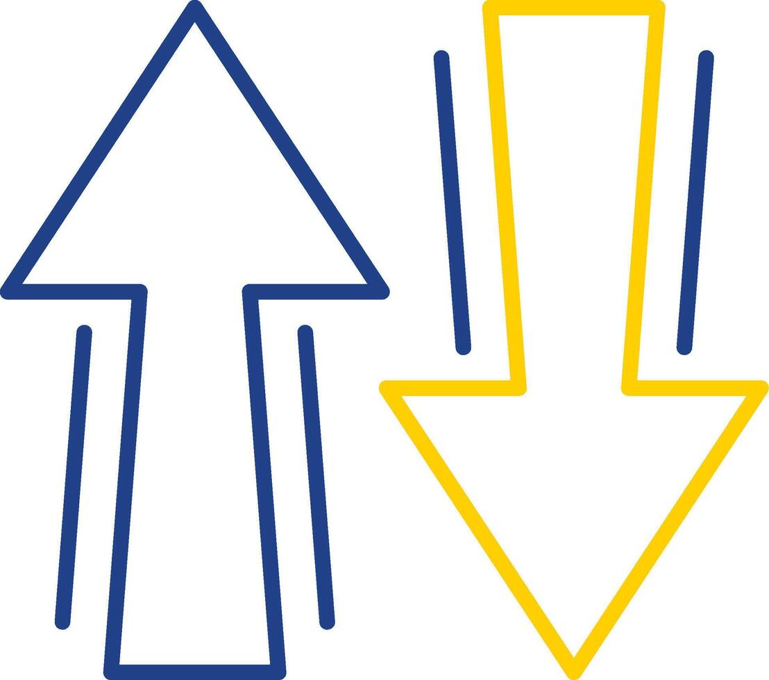 Sign Line Two Color Icon vector