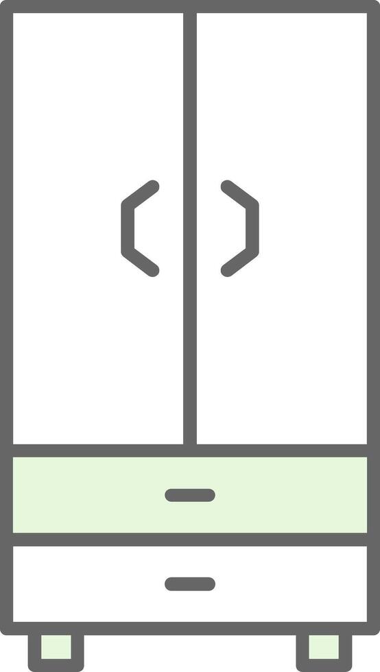 Cupboard Fillay Icon vector