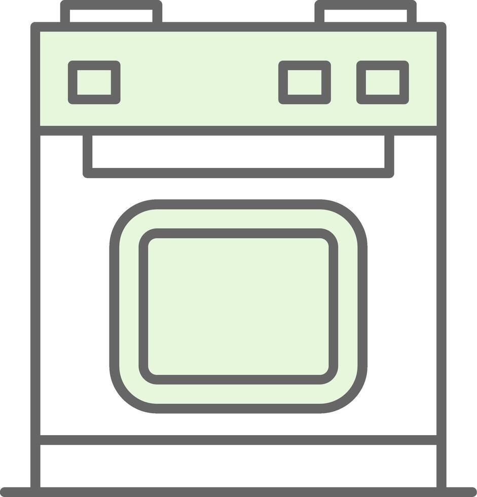 eléctrico estufa relleno icono vector