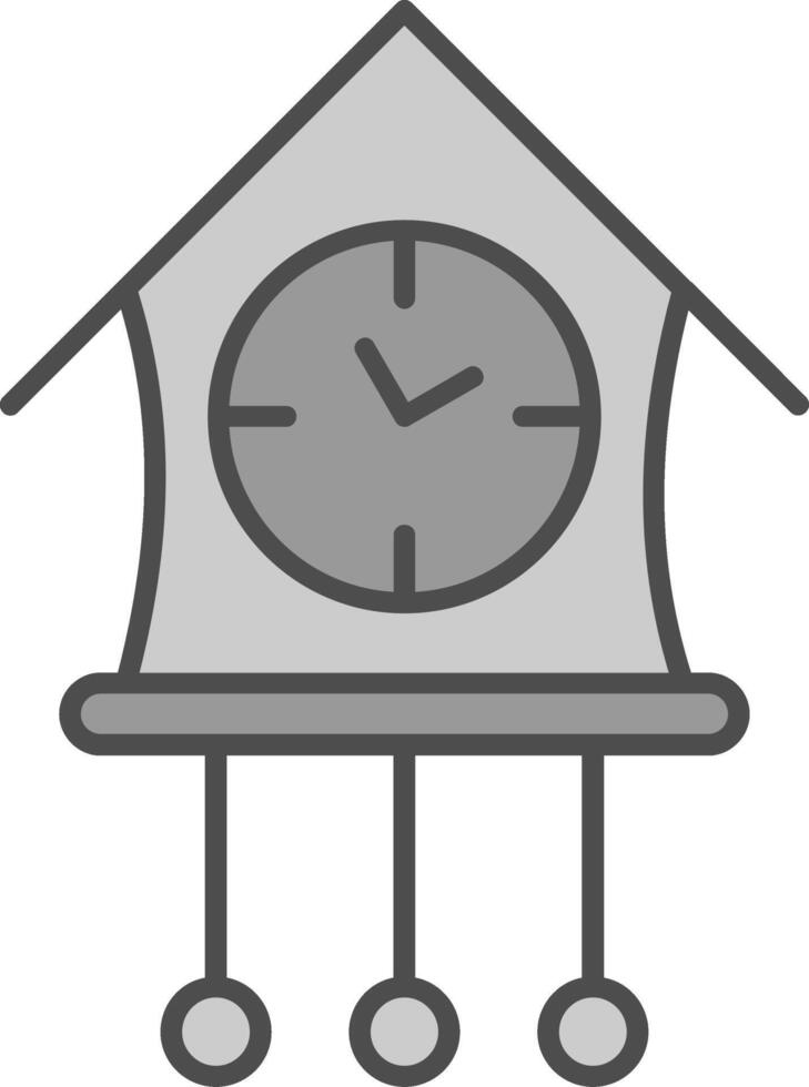 Cuckoo Clock Fillay Icon vector