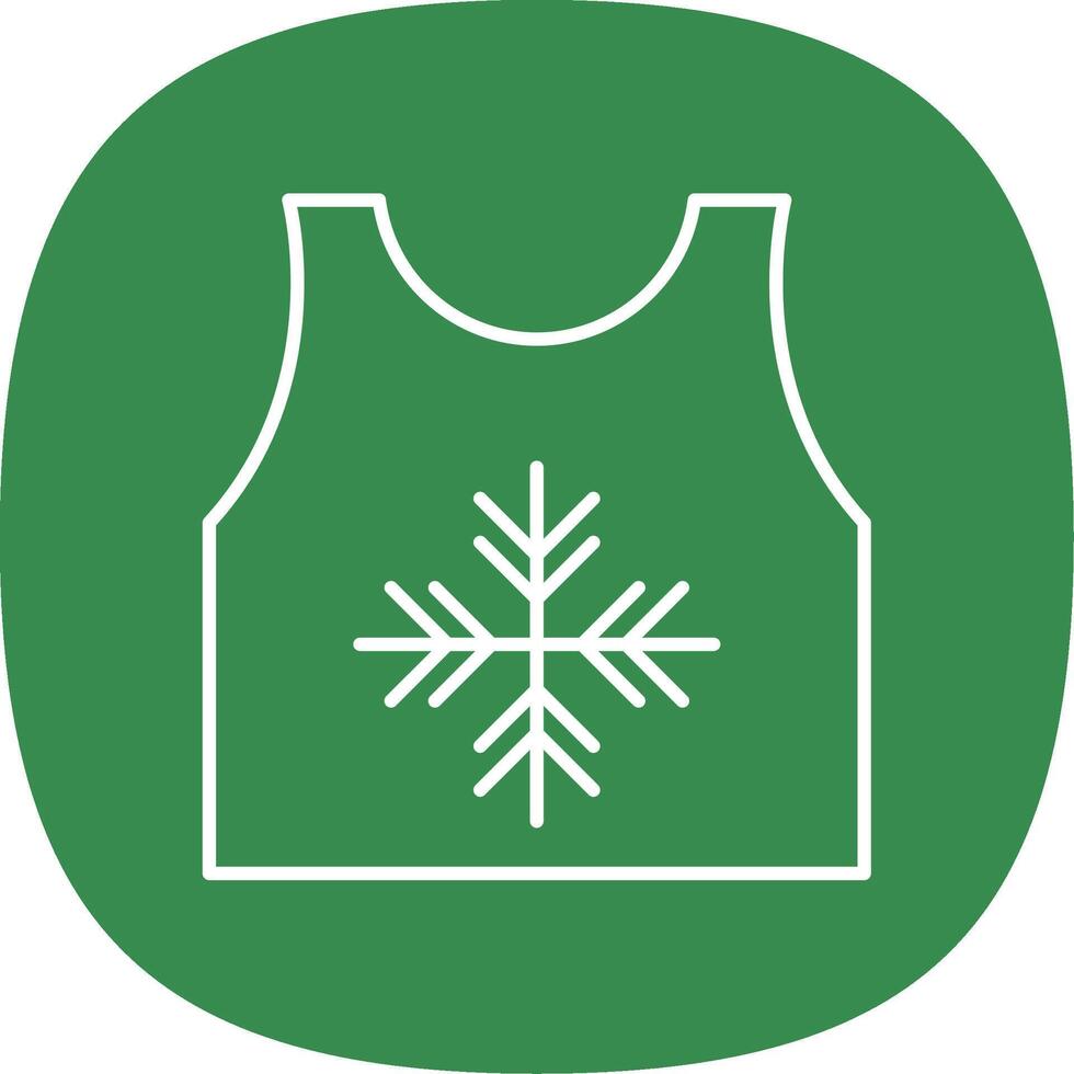 Tanktop Line Curve Icon vector