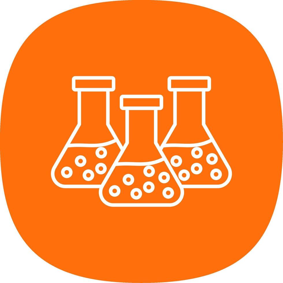 química línea curva icono vector