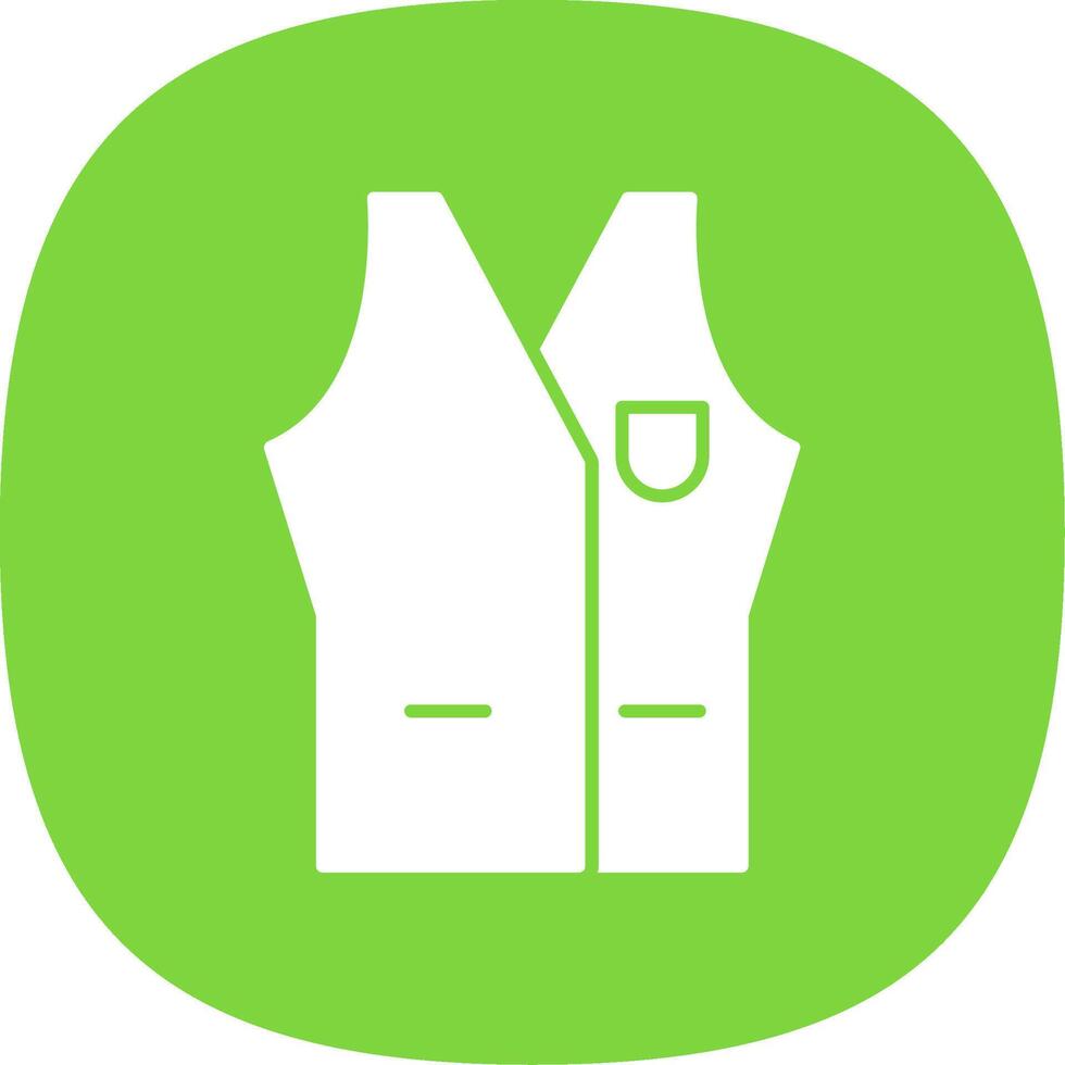 Vest Line Two Color Icon vector