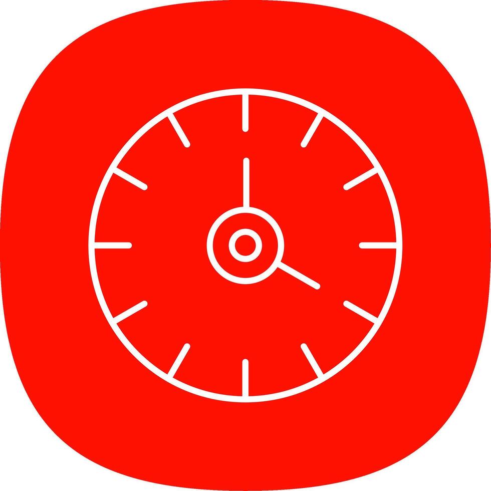 Clock Line Curve Icon vector