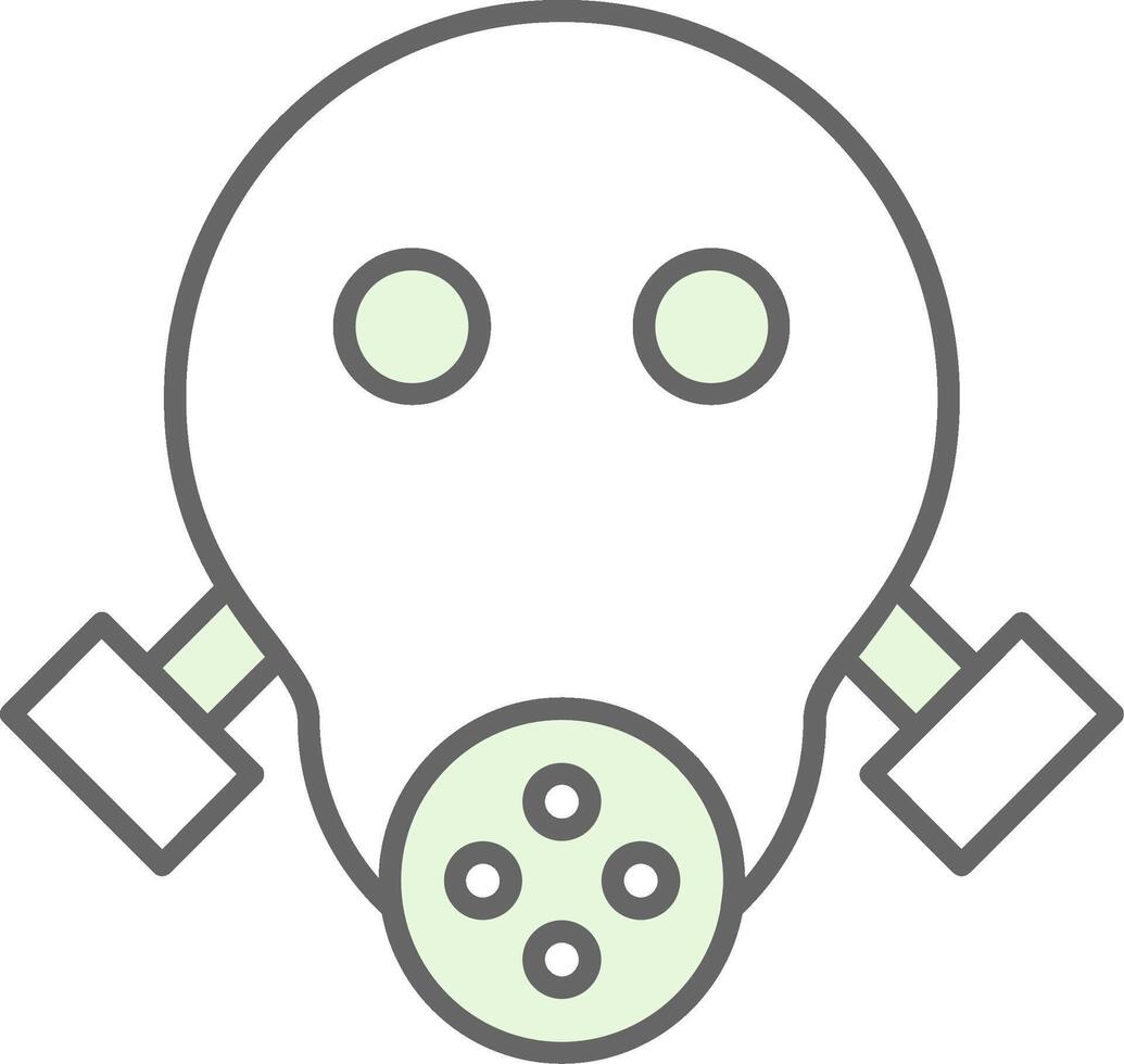 Gas Mask Fillay Icon vector