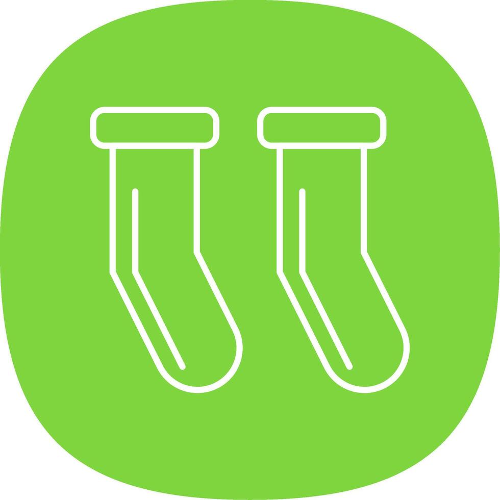 Socks Line Curve Icon vector