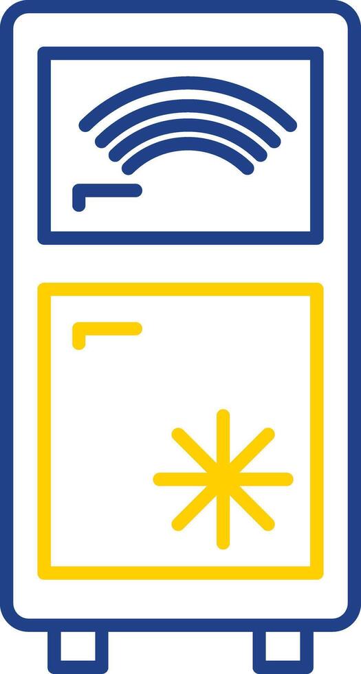 Smart Refrigerator Line Two Color Icon vector