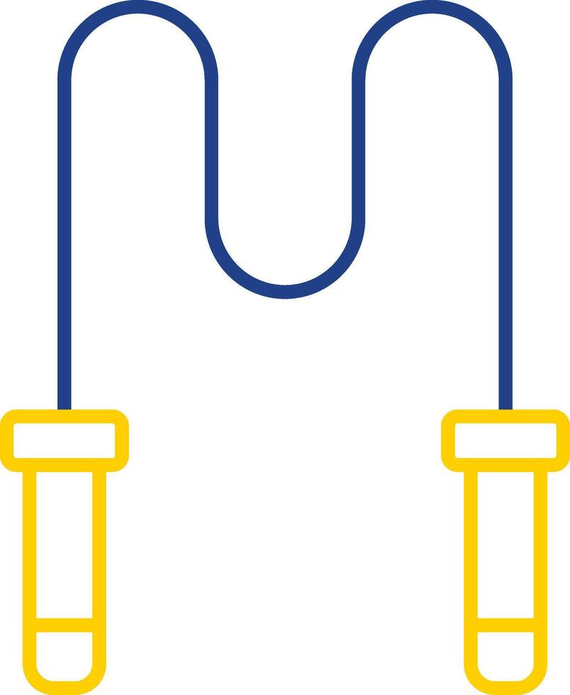 Skipping Rope Line Two Color Icon vector