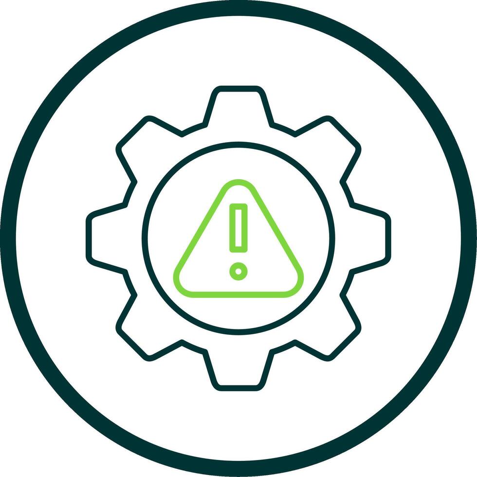 Risk Management Line Circle Icon vector