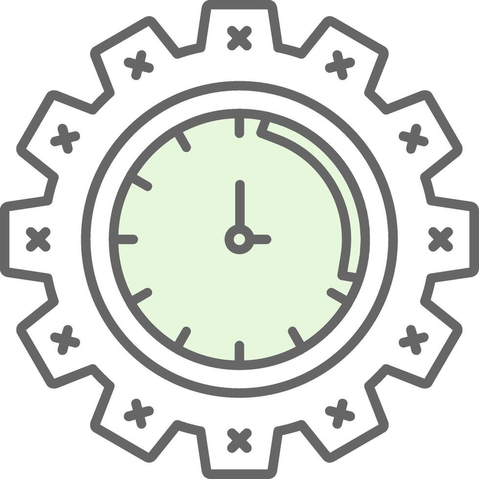 hora administración relleno icono vector