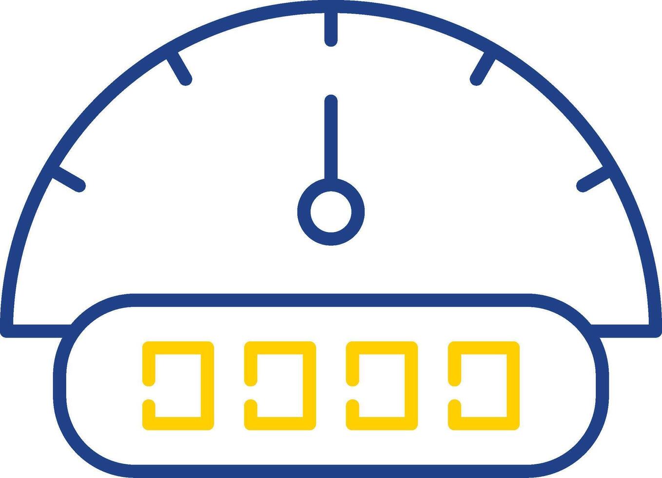 Tachometer Line Two Color Icon vector