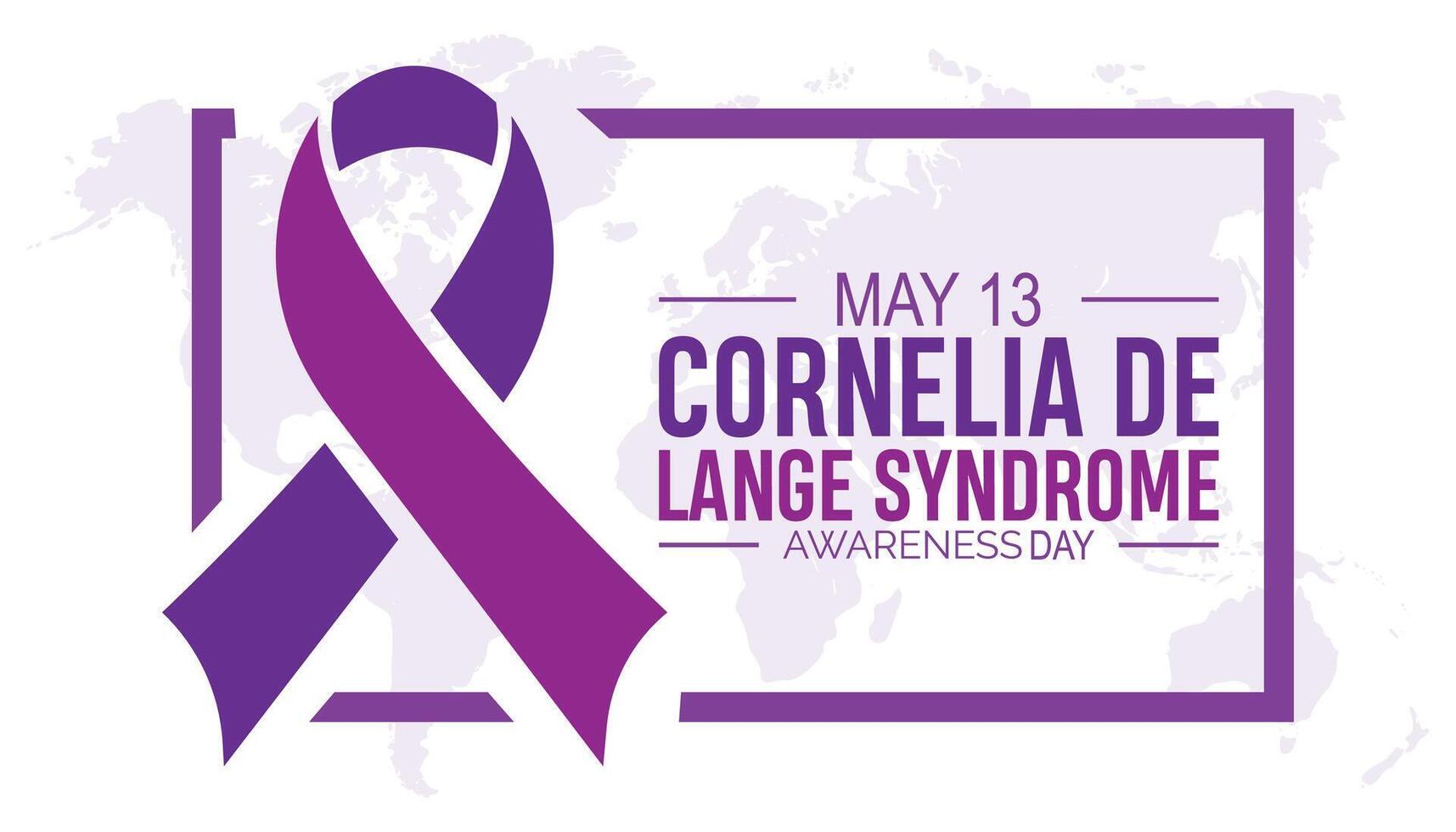 Cornelia de Lange Syndrome Awareness Day observed every year in May. Template for background, banner, card, poster with text inscription. vector