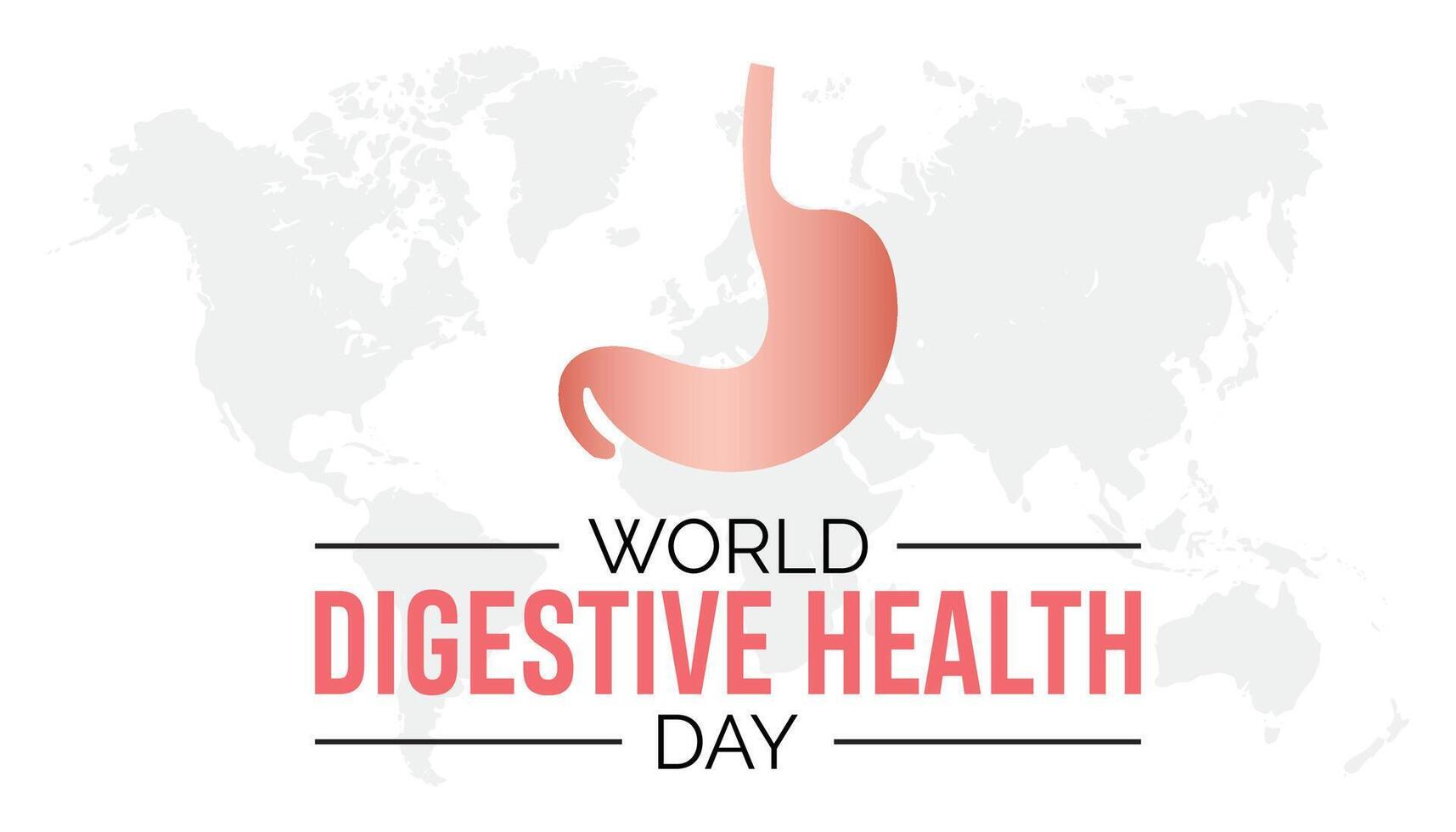 World Digestive Health Day observed every year in May 29. Template for background, banner, card, poster with text inscription. vector