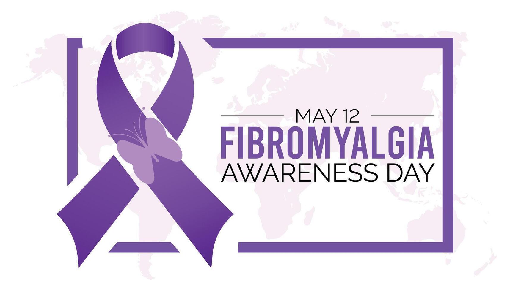 fibromialgia internacional conciencia día observado cada año en mayo. modelo para fondo, bandera, tarjeta, póster con texto inscripción. vector