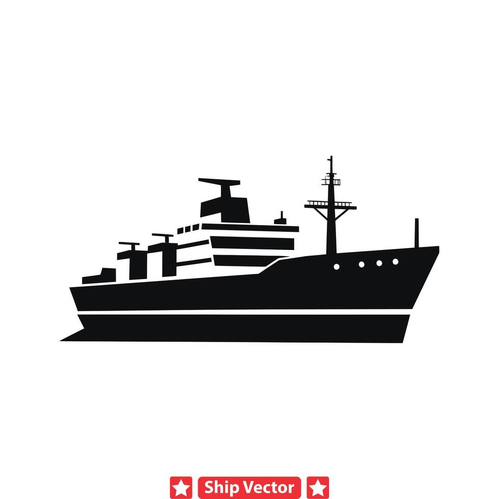 Naval Pride Distinguished Ship Silhouettes Honoring the Valor and Sacrifice of Maritime Heroes vector