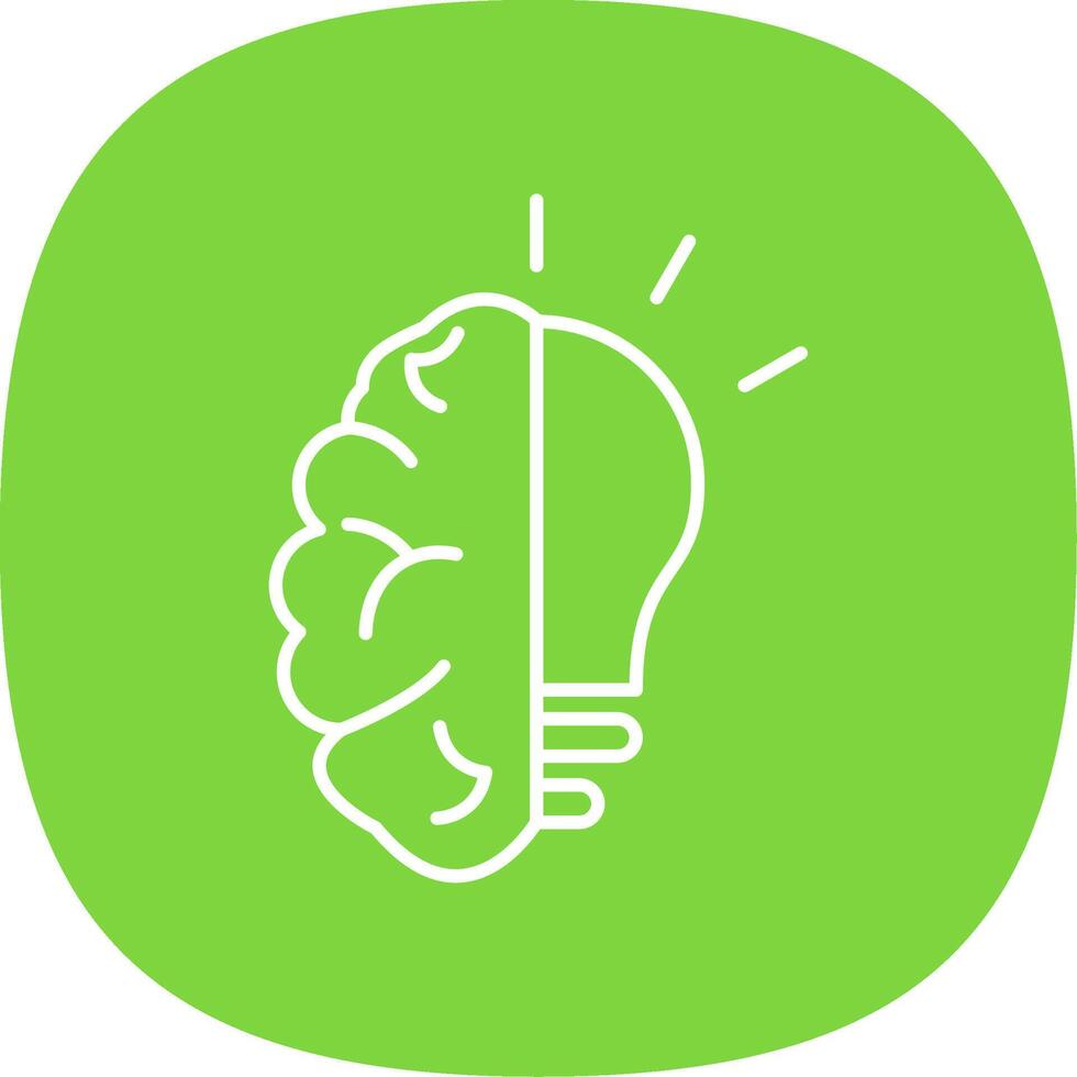 Brainstorm Line Curve Icon vector