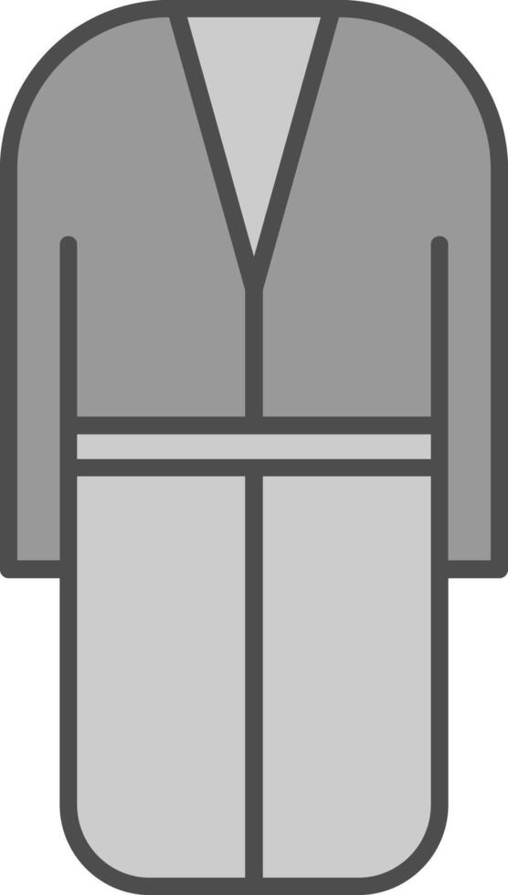 Bath Robe Fillay Icon vector