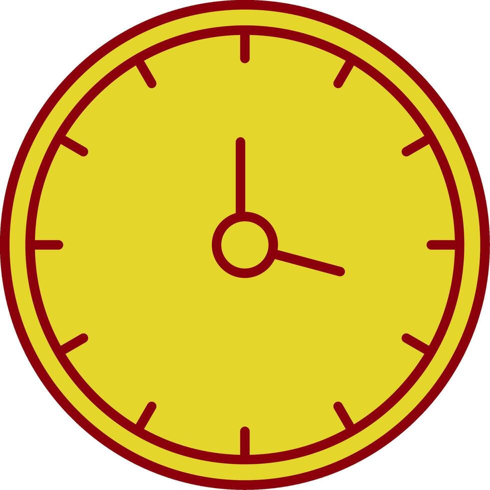 Clock Line Two Color Icon vector