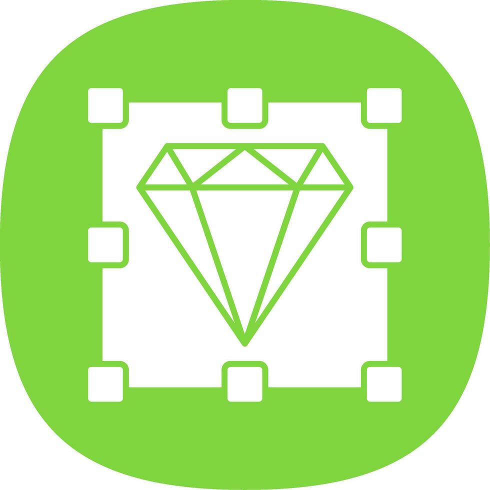 Diamond Line Two Color Icon vector