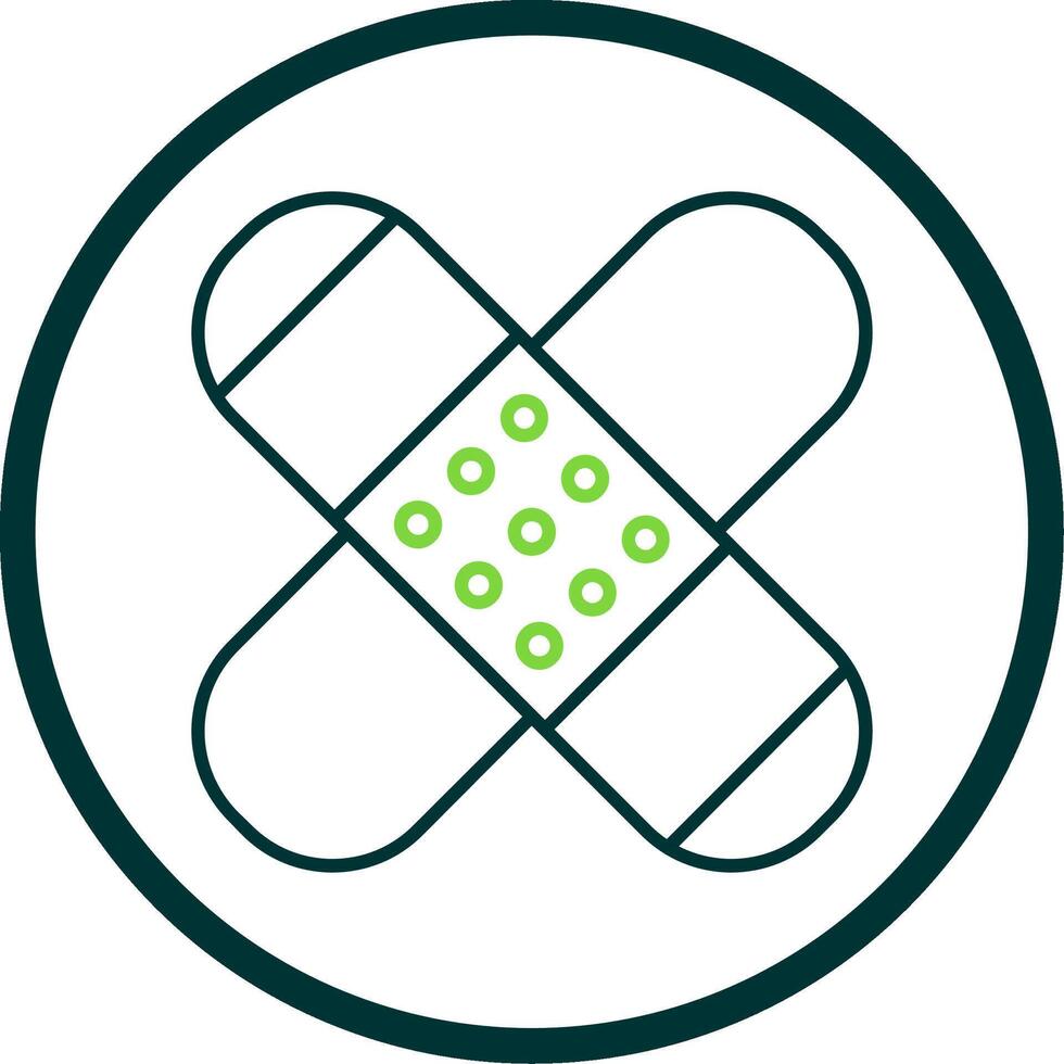 Patch Line Circle Icon vector