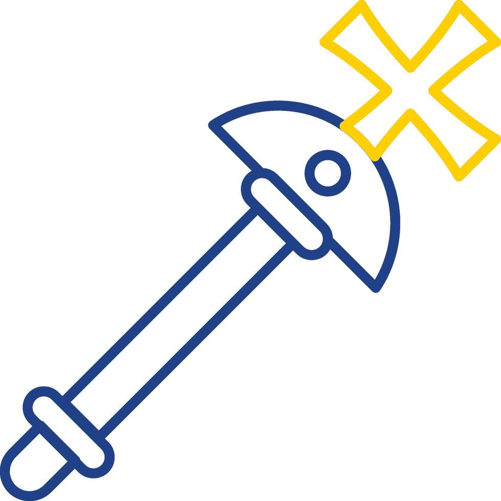 Scepter Line Two Color Icon vector