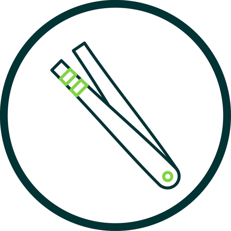 Tweezer Line Circle Icon vector