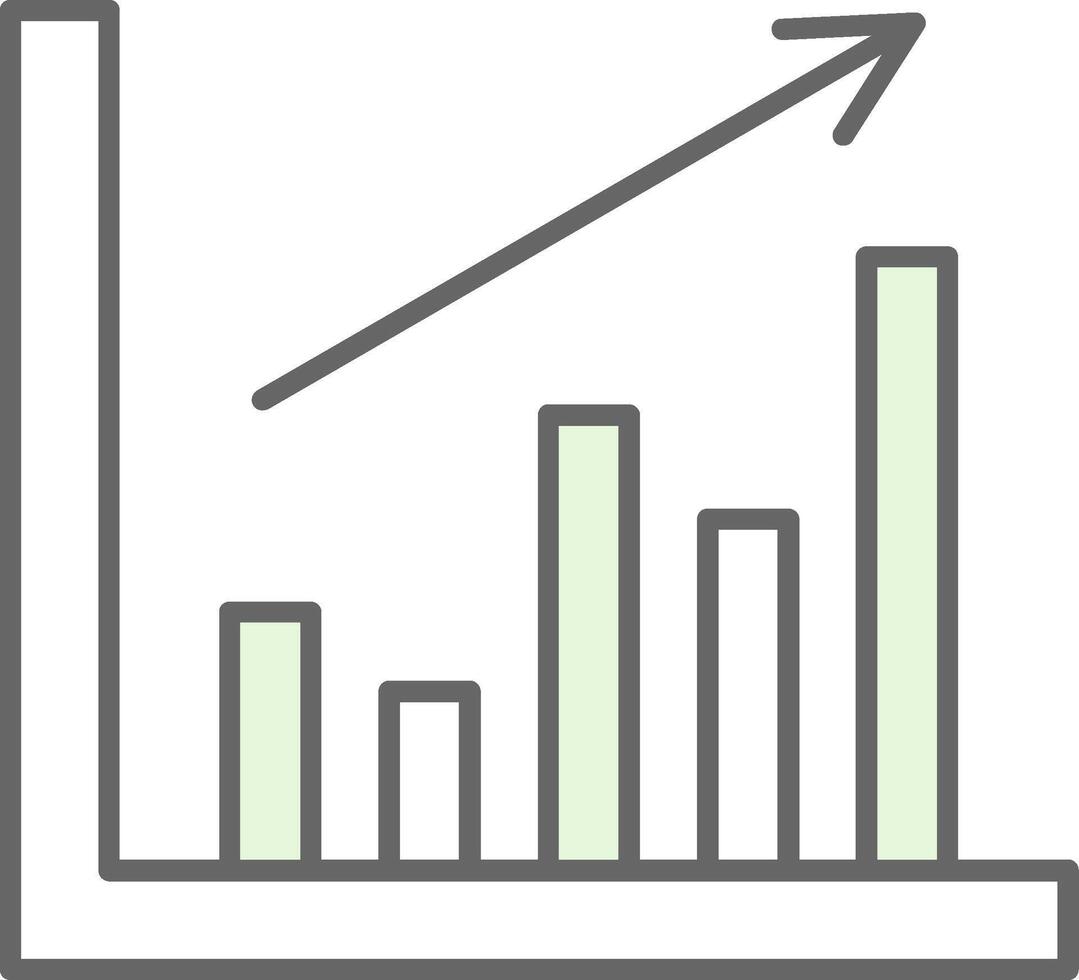 Bar Chart Fillay Icon vector