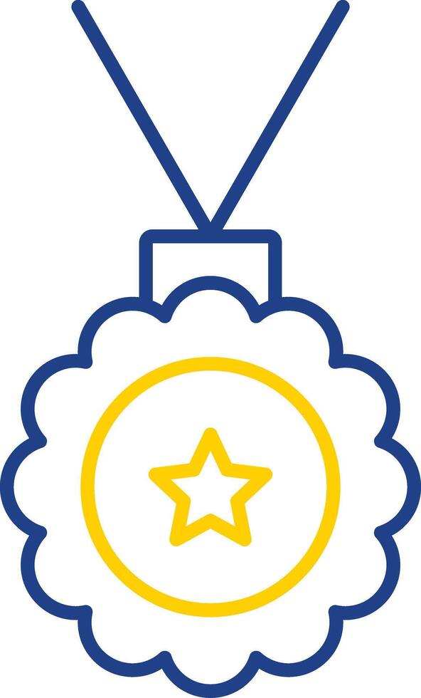 Medallion Line Two Color Icon vector