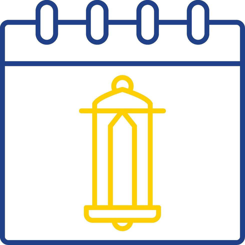 Calendar Line Two Color Icon vector