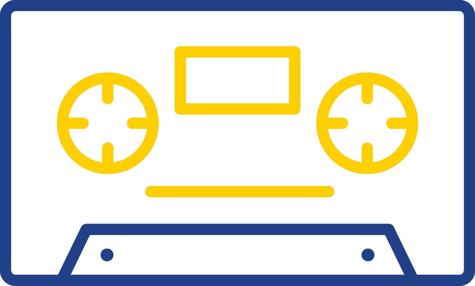 Cassette Line Two Color Icon vector