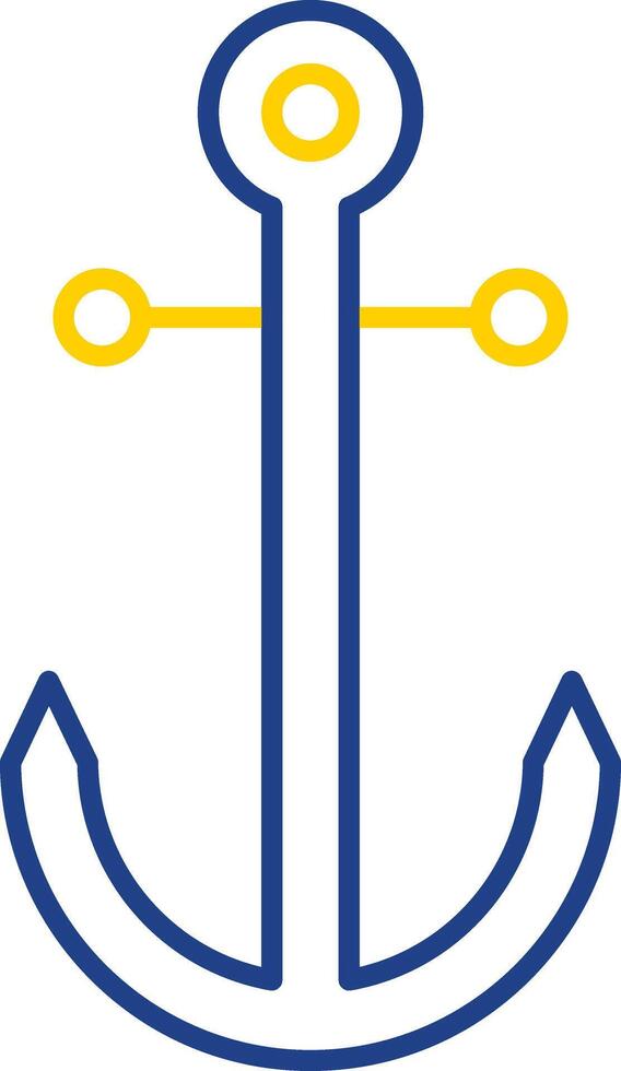 Anchor Line Two Color Icon vector