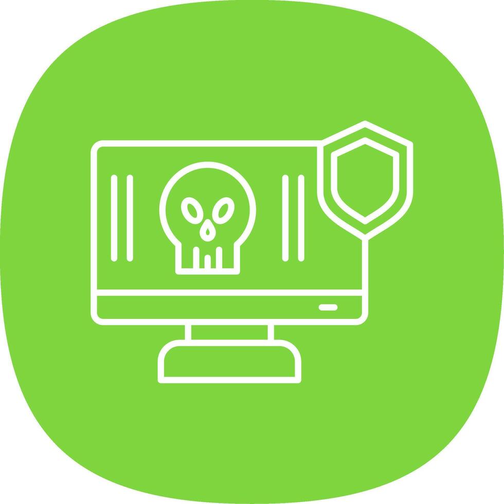 Antivirus Line Curve Icon vector
