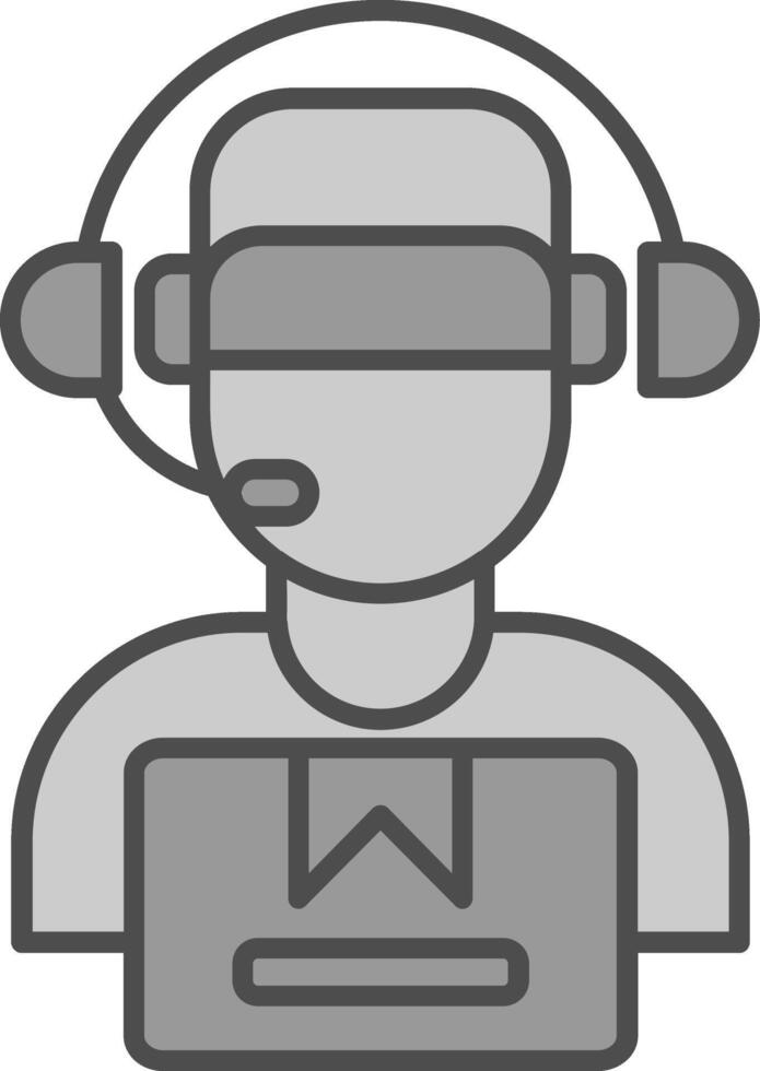 Delivery Courier Fillay Icon vector
