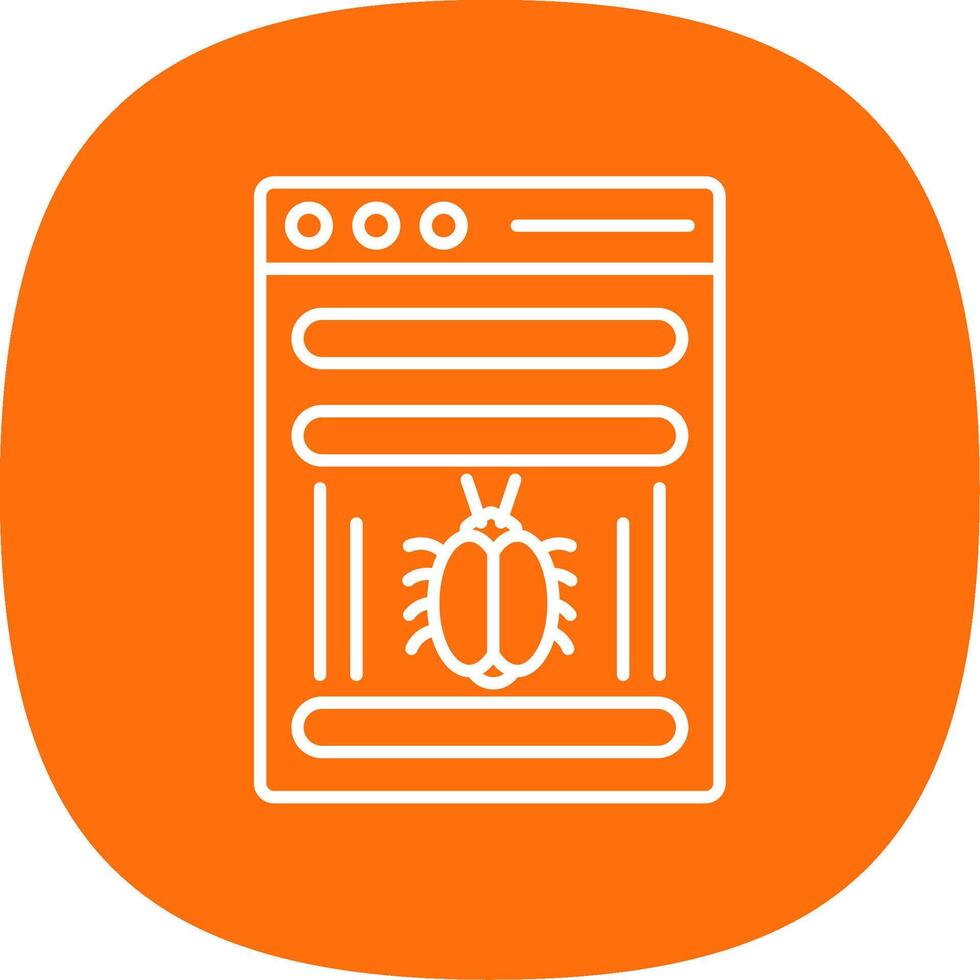 Virus Line Curve Icon vector