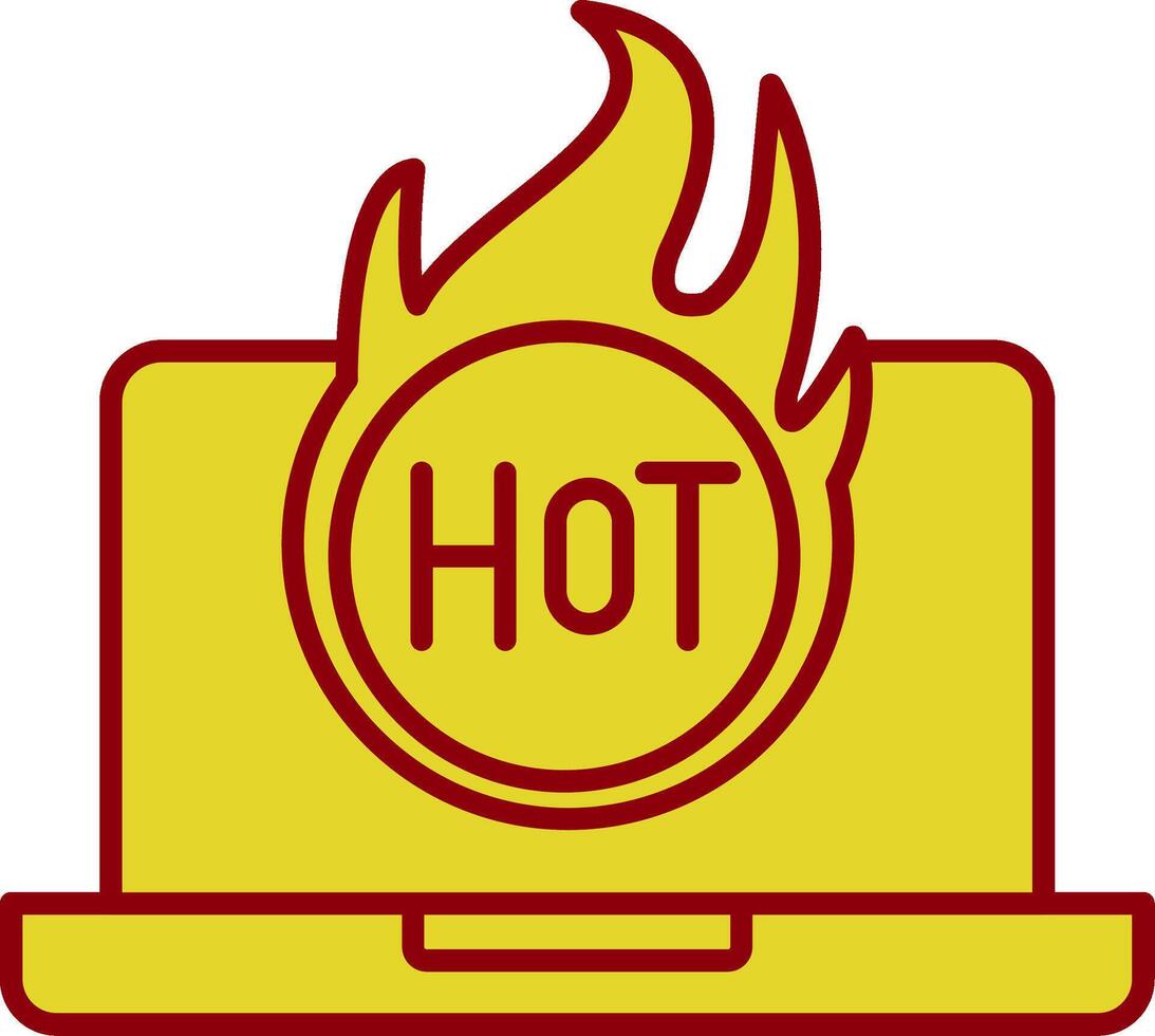 Hot Line Two Color Icon vector